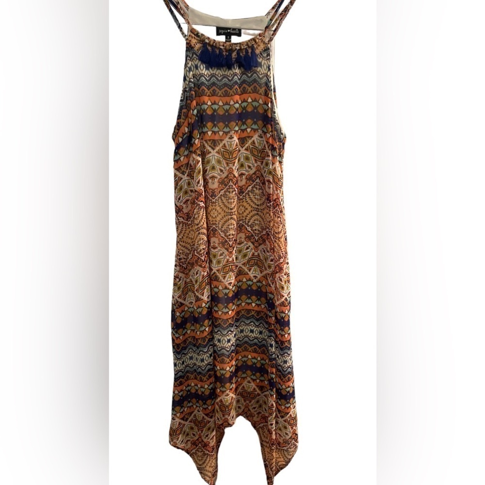 Sequin Heart boho Style Dress Women’s Size Small - Picture 3 of 11